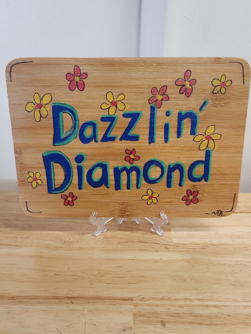 Bamboo Sign Dazzlin' Diamond Custom Order 10 X 7 Inch - Picture 4 of 4